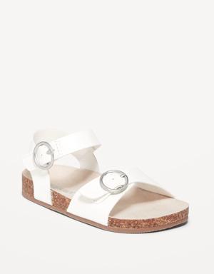 Faux-Leather Buckle Sandals for Toddler Girls multi