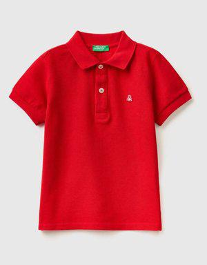 Erkek Çocuk Kırmızı Logolu Polo T Shirt