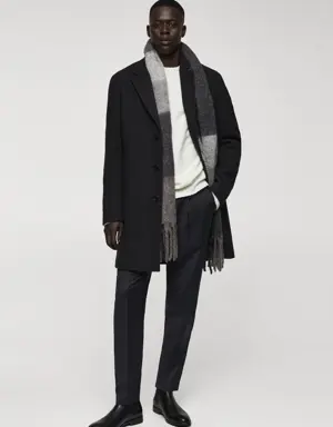 Lightweight recycled wool coat 