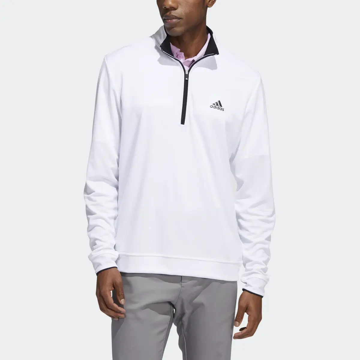 Adidas Quarter-Zip Golf Pullover. 1