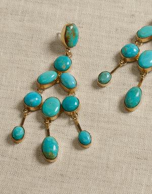 Turquoise Statement Earrings &#124 Aureus + Argent blue