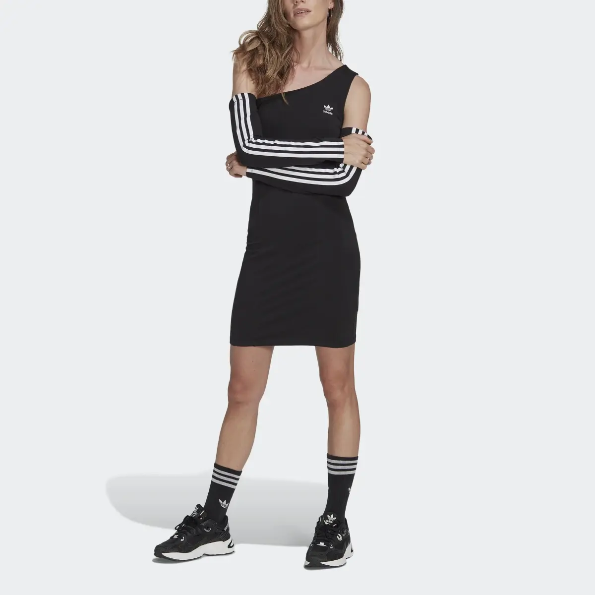 Adidas Centre Stage Cutout Long Sleeve Dress. 1