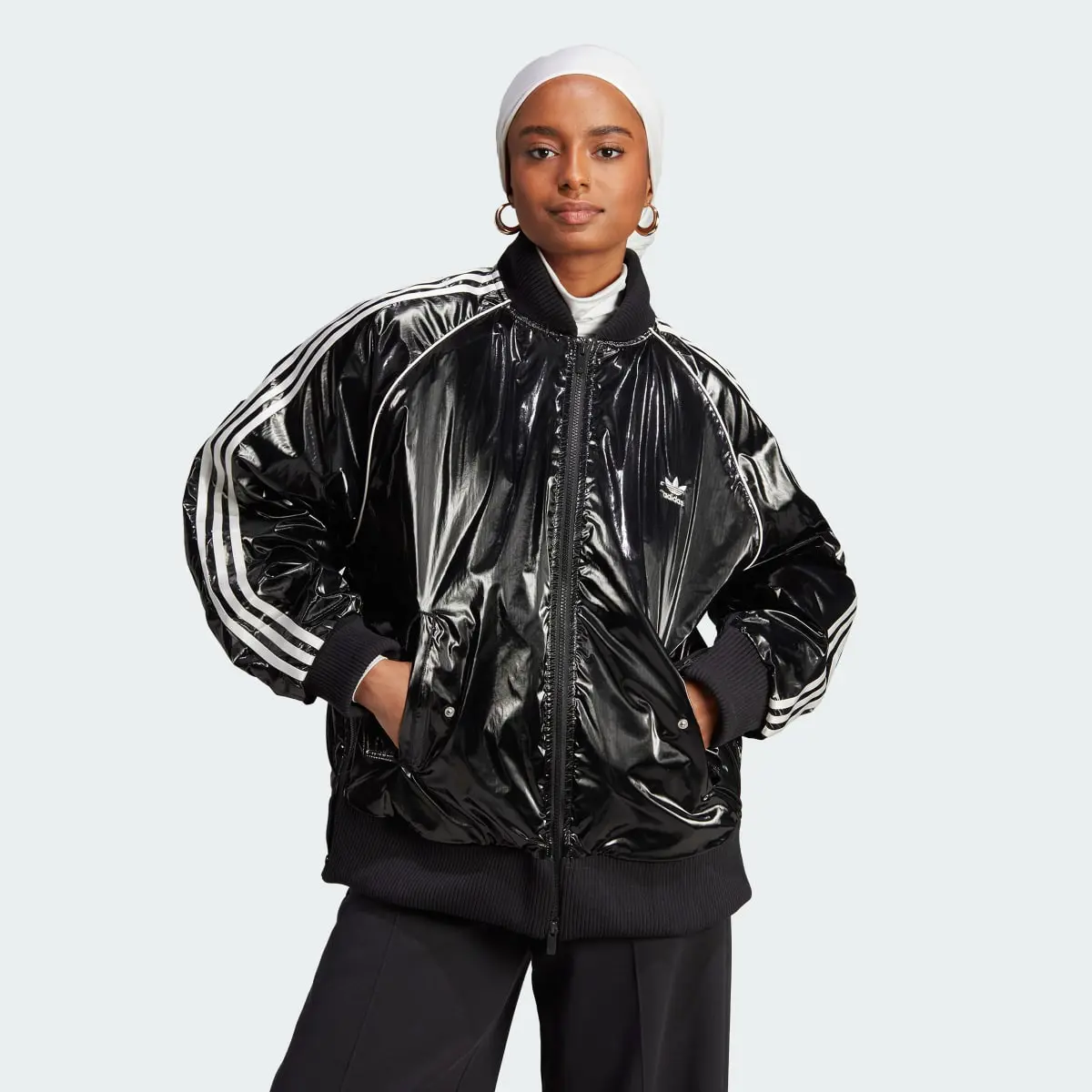 Adidas padded cheap bomber jacket