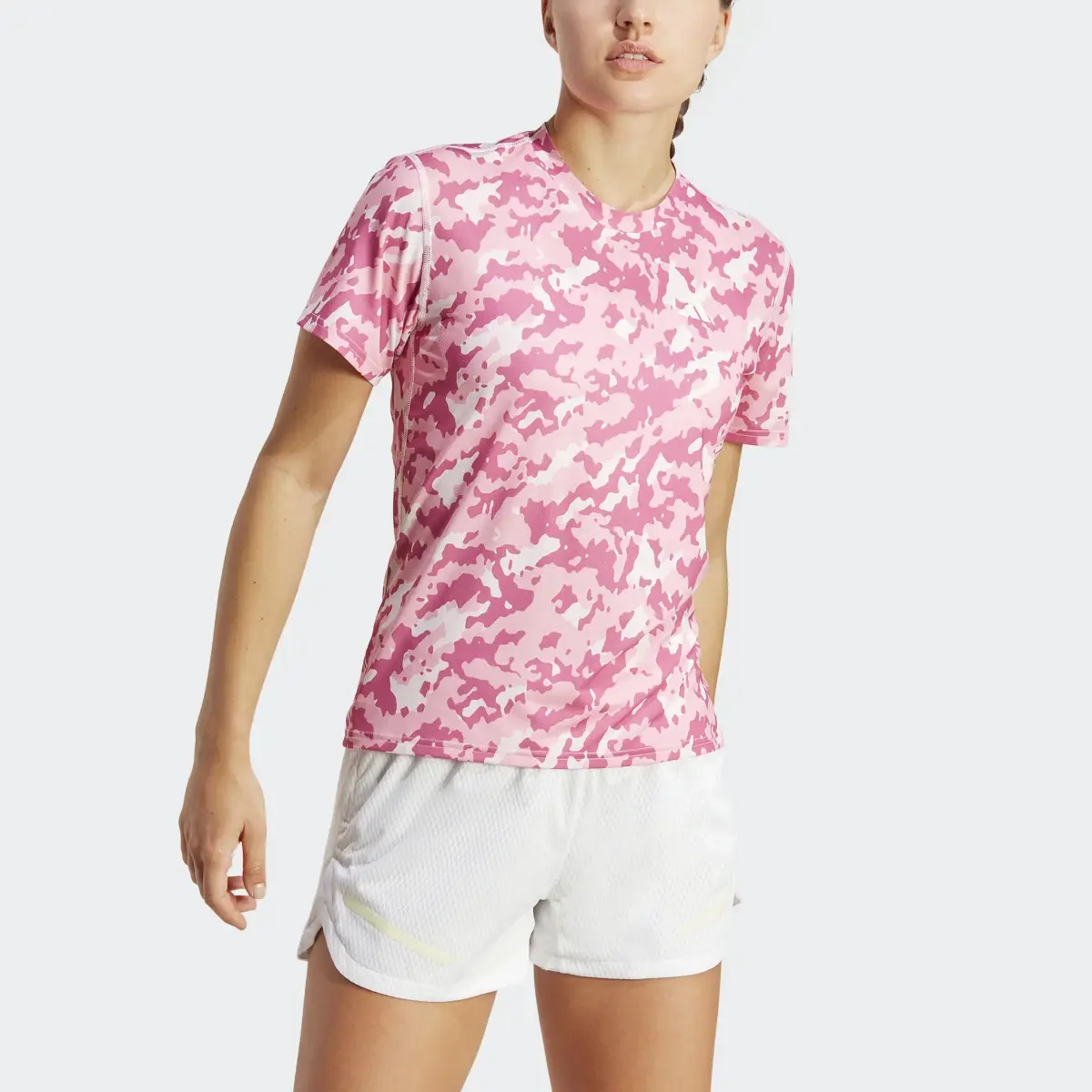 Adidas Own the Run Camo Running Tee. 1