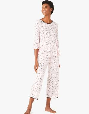 Pink Dot Long PJ Set