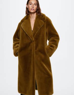 Oversize faux-fur coat