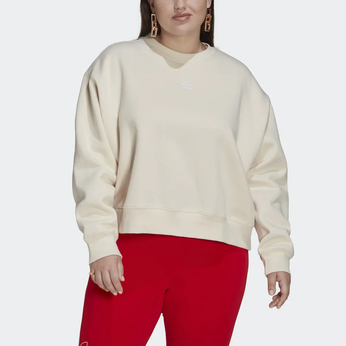 Adidas Adicolor Essentials Crew Sweatshirt (Plus Size). 1