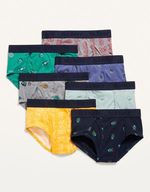 Printed Brief Underwear 7-Pack for Boys multi
