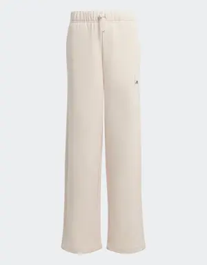 Lounge Cotton Fleece Wide-Leg Pants