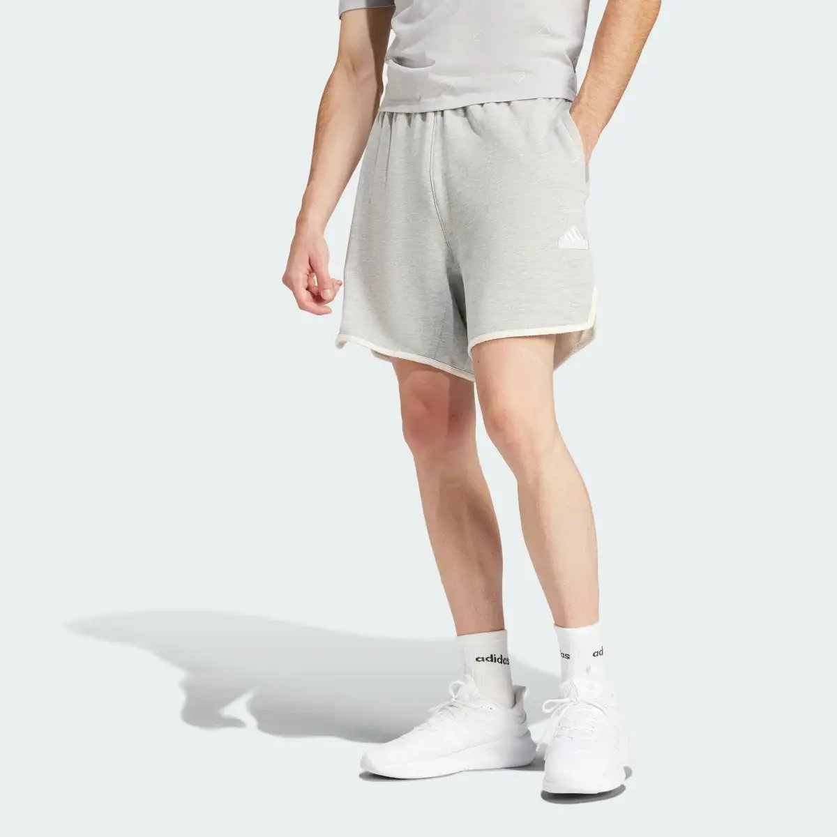 Adidas Lounge French Terry Colored Mélange Shorts. 1
