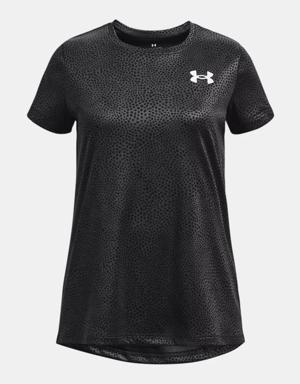 Girls' UA Tech™ Printed Short Sleeve