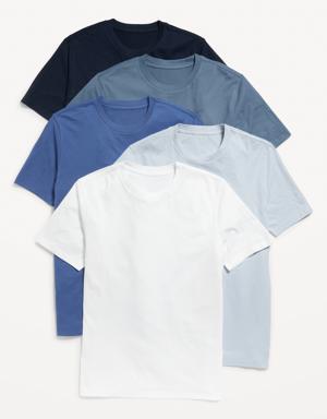 Soft-Washed Solid T-Shirt 5-Pack for Men multi