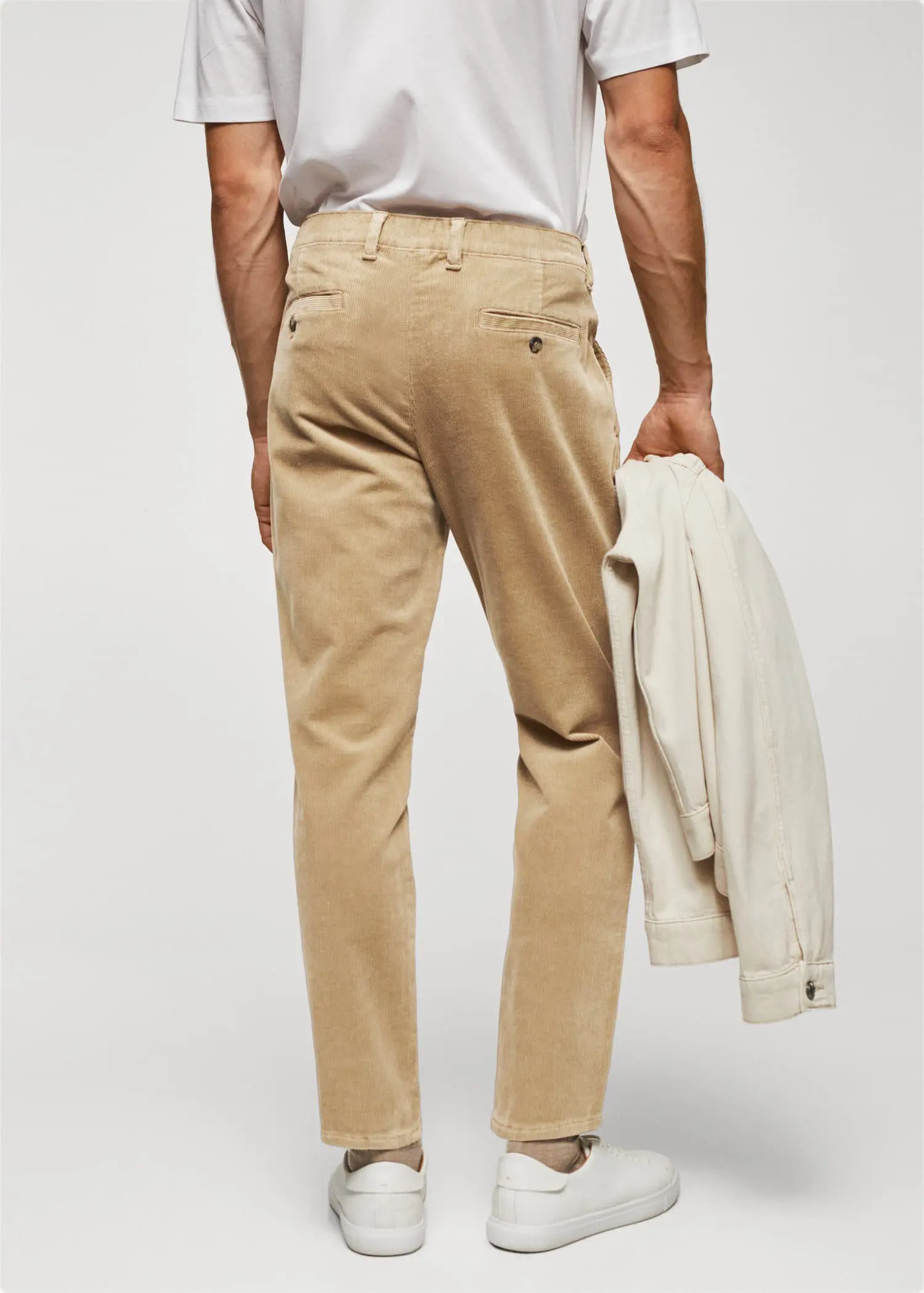 Mango Micro-corduroy slim-fit trousers . 3