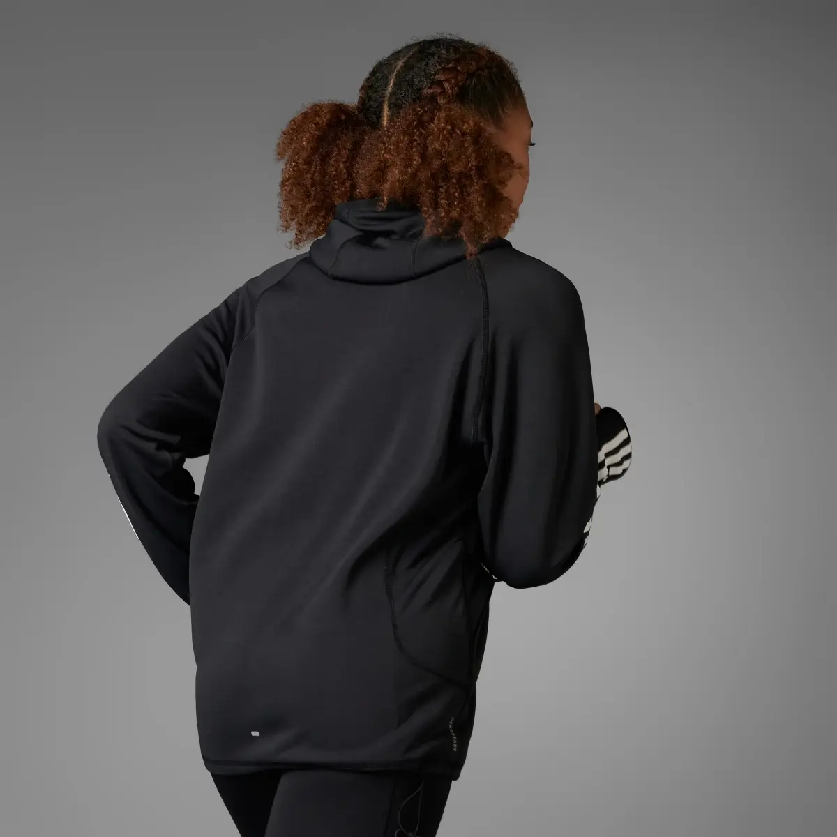 Adidas Own the Run 3-Stripes Hoodie. 2