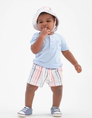 Baby Linen-Cotton Outfit Set multi