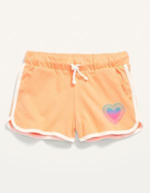 Old Navy Jersey-Knit Dolphin-Hem Cheer Shorts orange