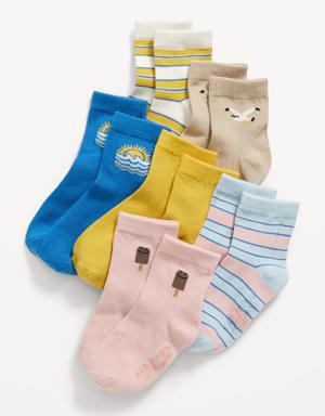 Unisex Crew Socks 6-Pack for Toddler & Baby multi