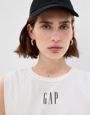 Gap Logo Muscle Sleeveless T-Shirt white