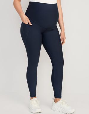 Maternity Full-Panel PowerSoft 7/8 Leggings blue