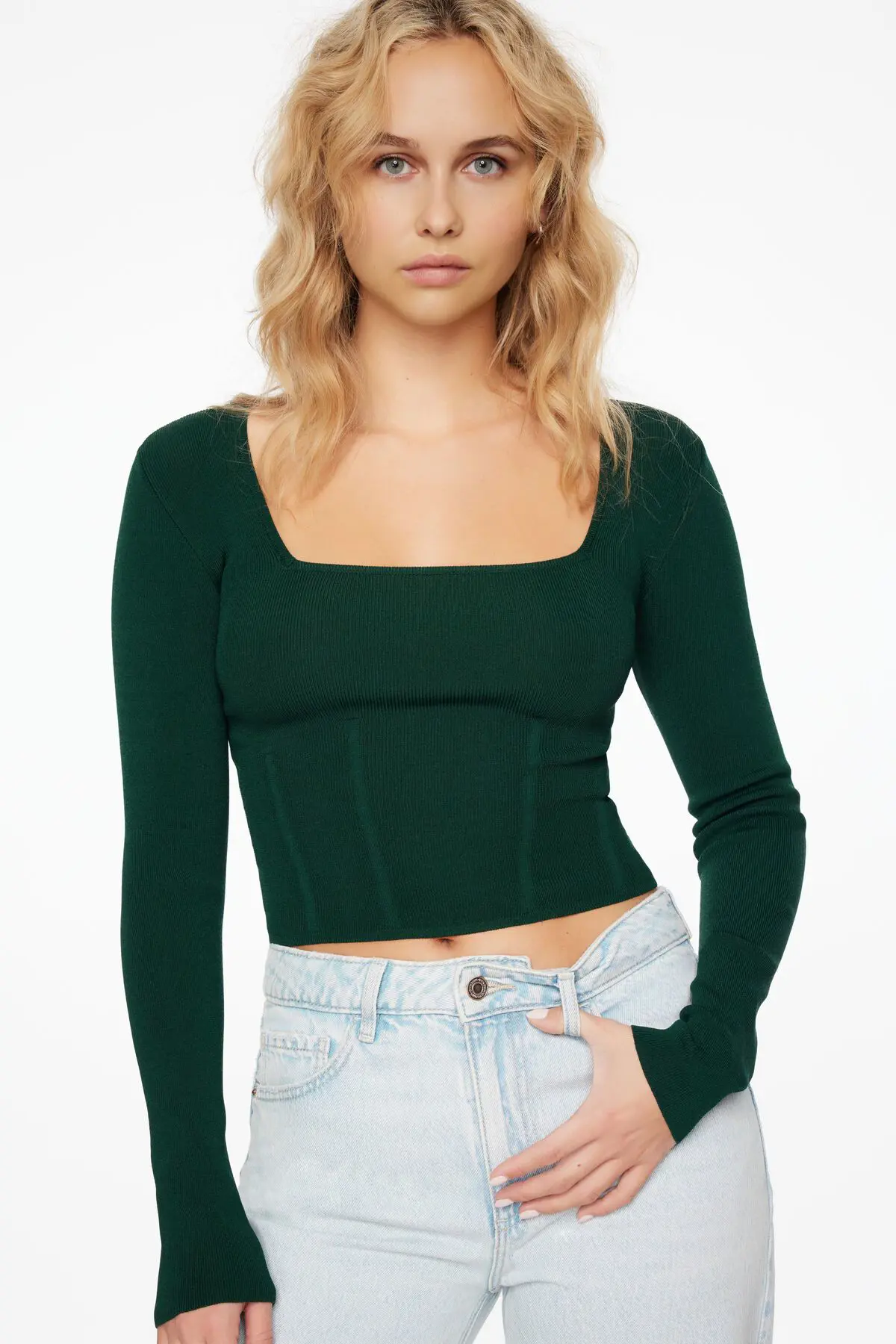 Dynamite Open Neckline Sweater. 1