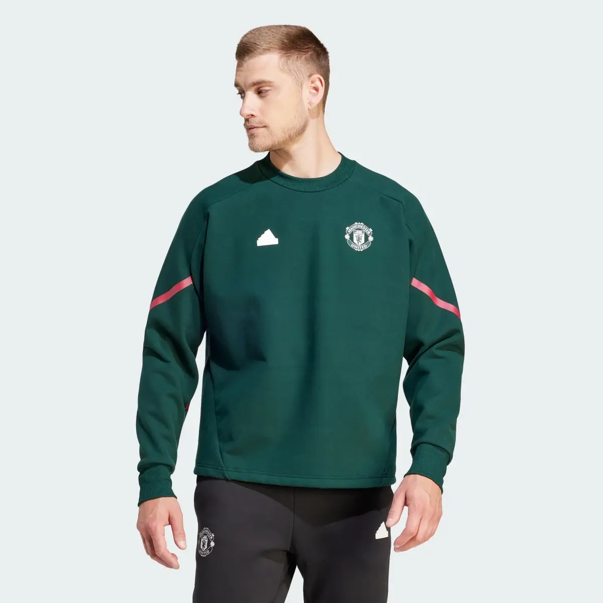 Adidas Manchester United Designed for Gameday Crew Sweatshirt. 2