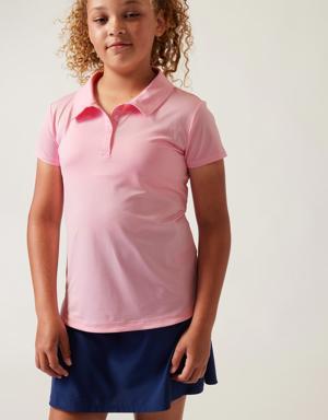 Athleta Girl School Day Polo pink