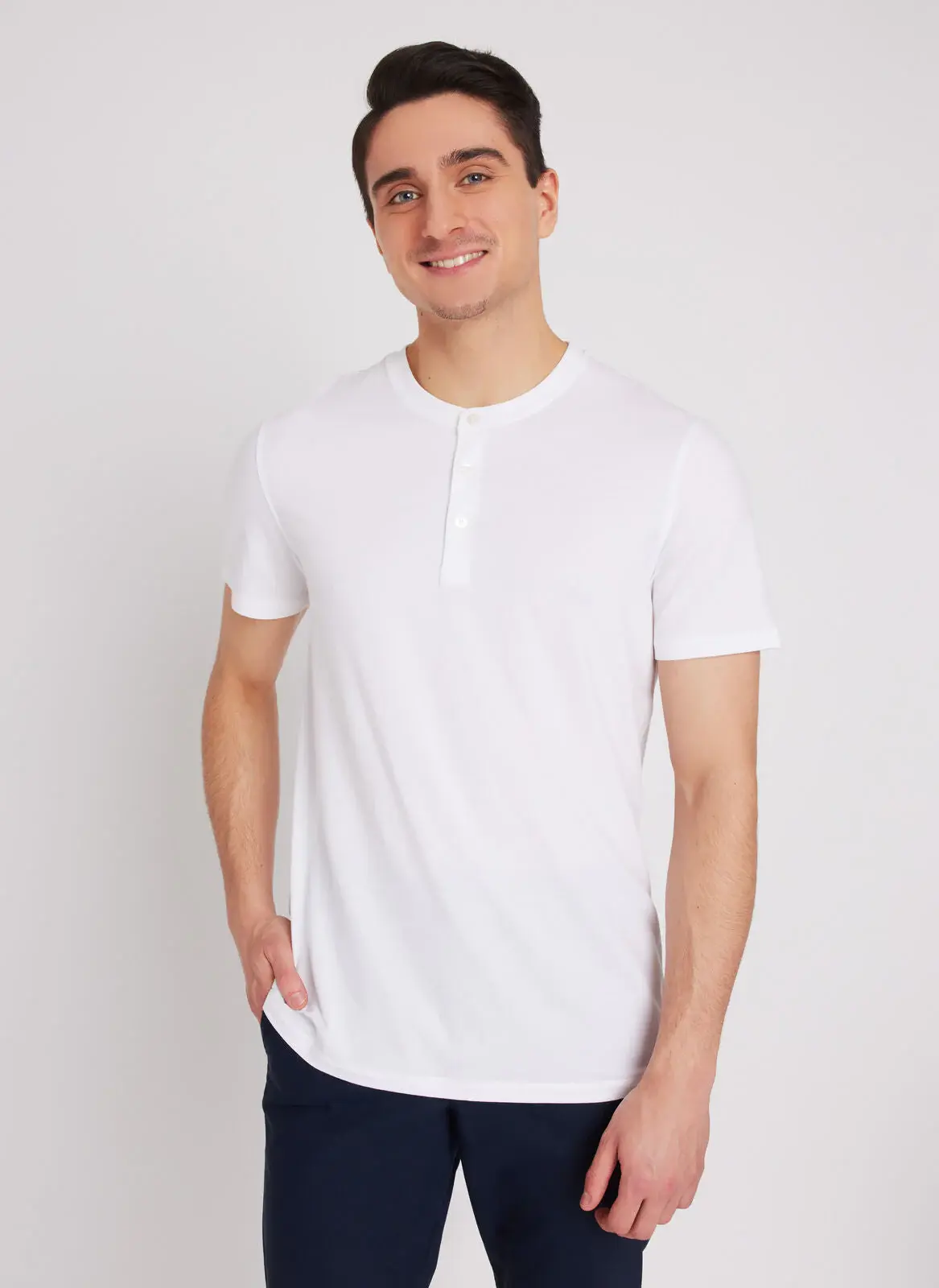 Kit And Ace Ace Pima Henley Tee. 1