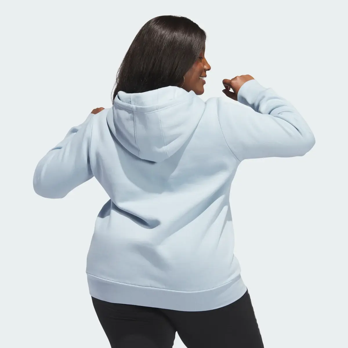 Adidas Embroidered Logo Hoodie (Plus Size). 3