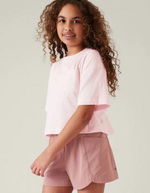 Girl Out and About Crop Tee pink