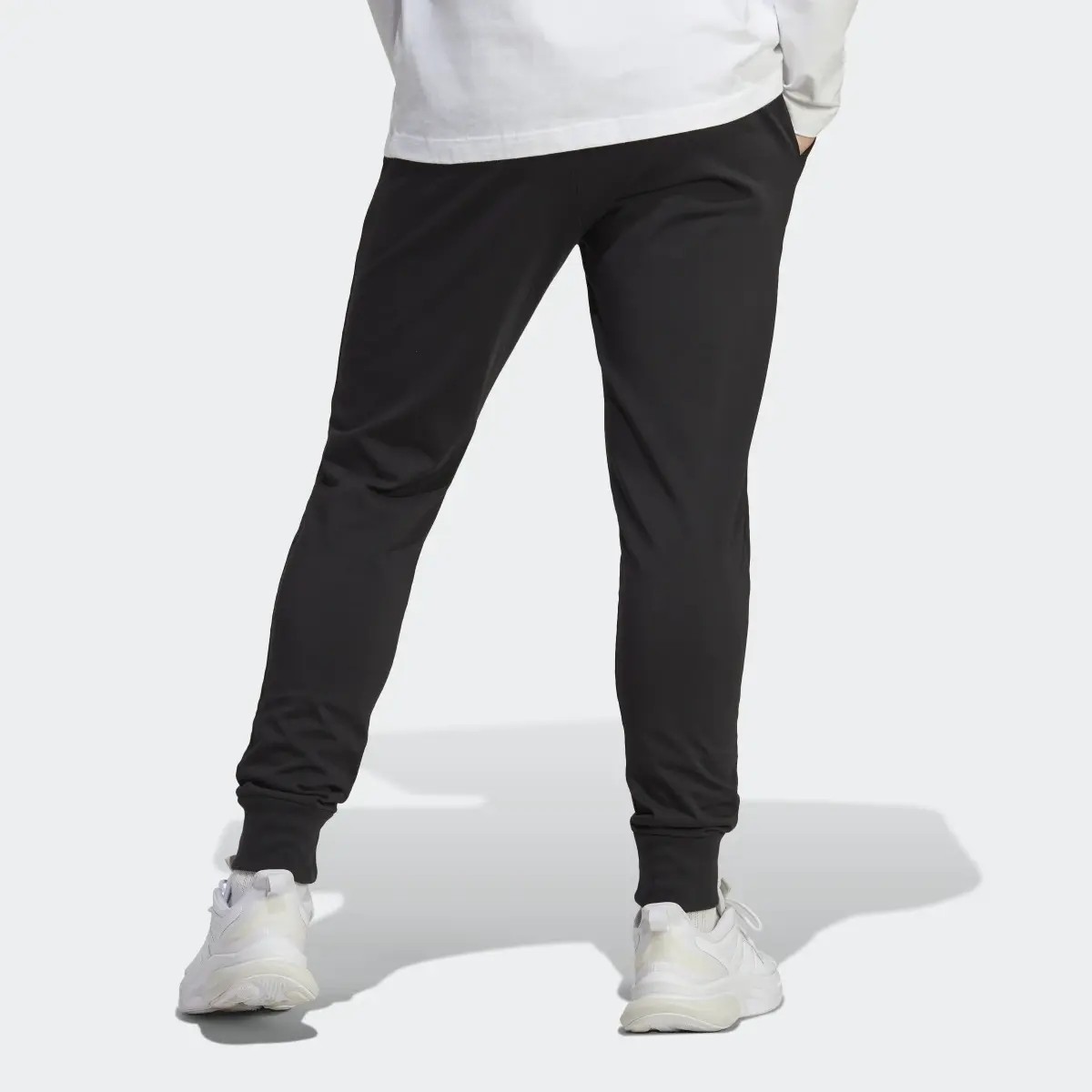 Adidas Essentials Single Jersey Tapered Cuff Pants. 3