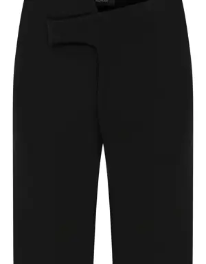Noir Knee Length High-waisted Shorts - 2 / BLACK