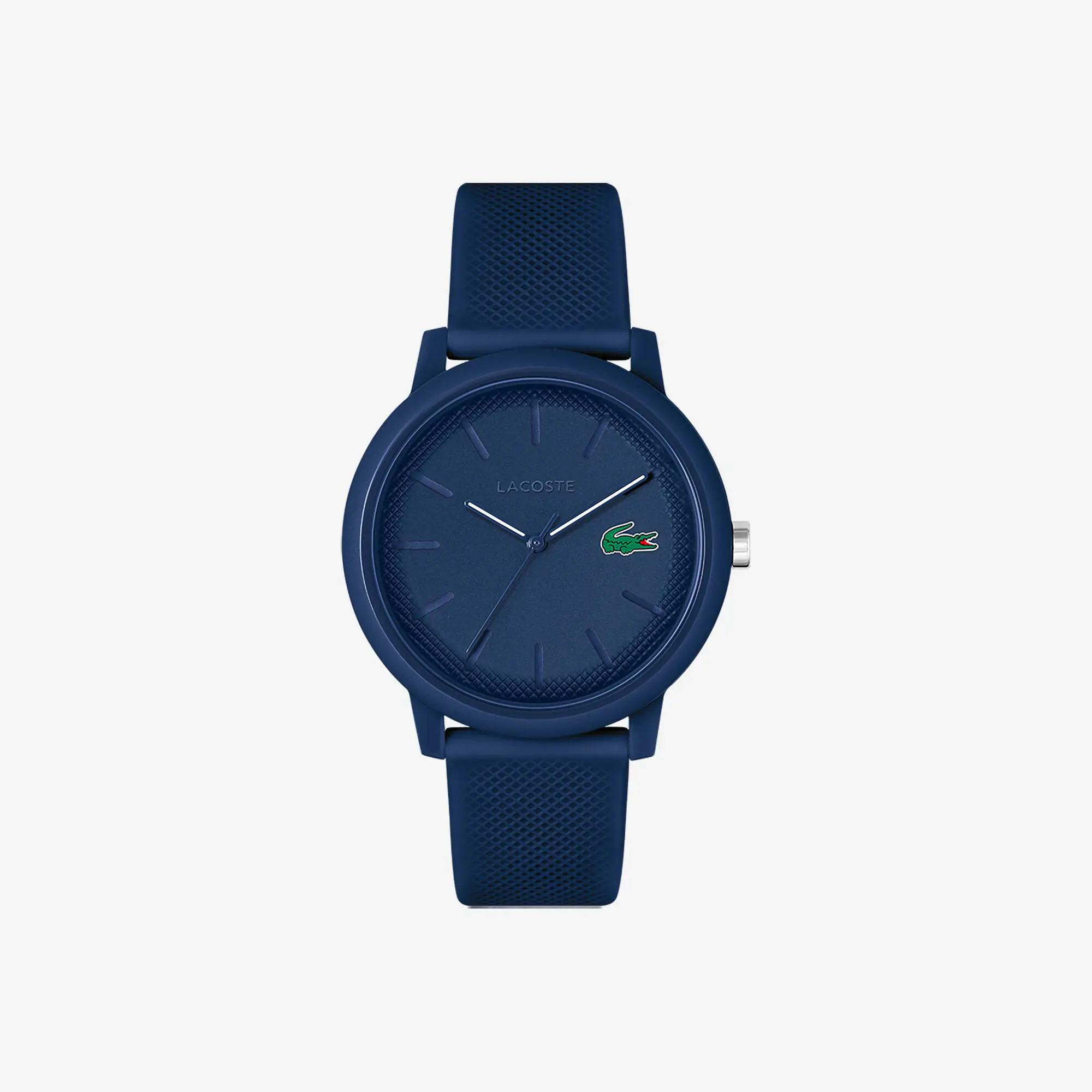 Lacoste Men’s Lacoste.12.12 Blue Silicone Strap Watch. 1