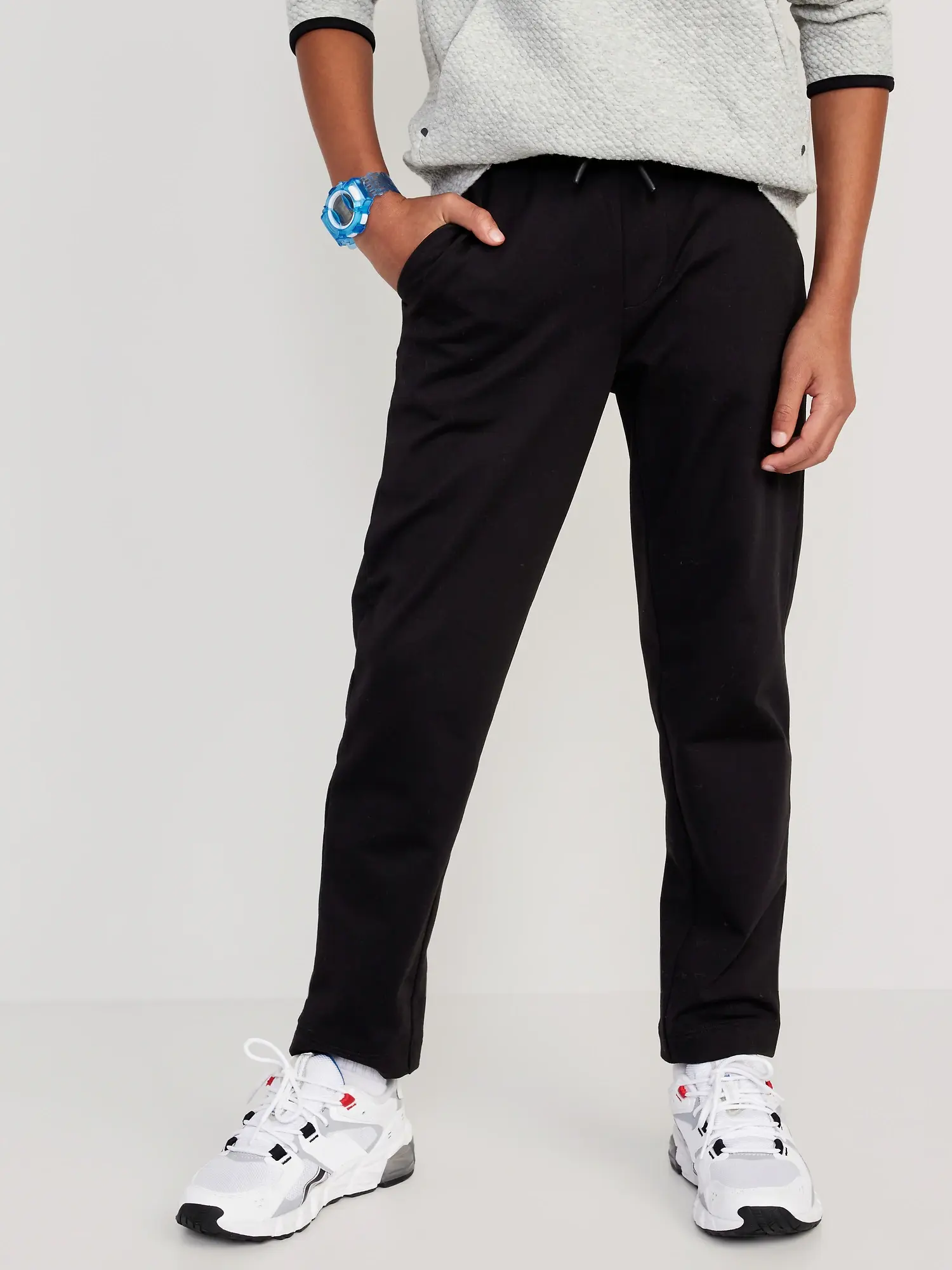 Old Navy CozeCore Tapered Sweatpants for Boys black. 1