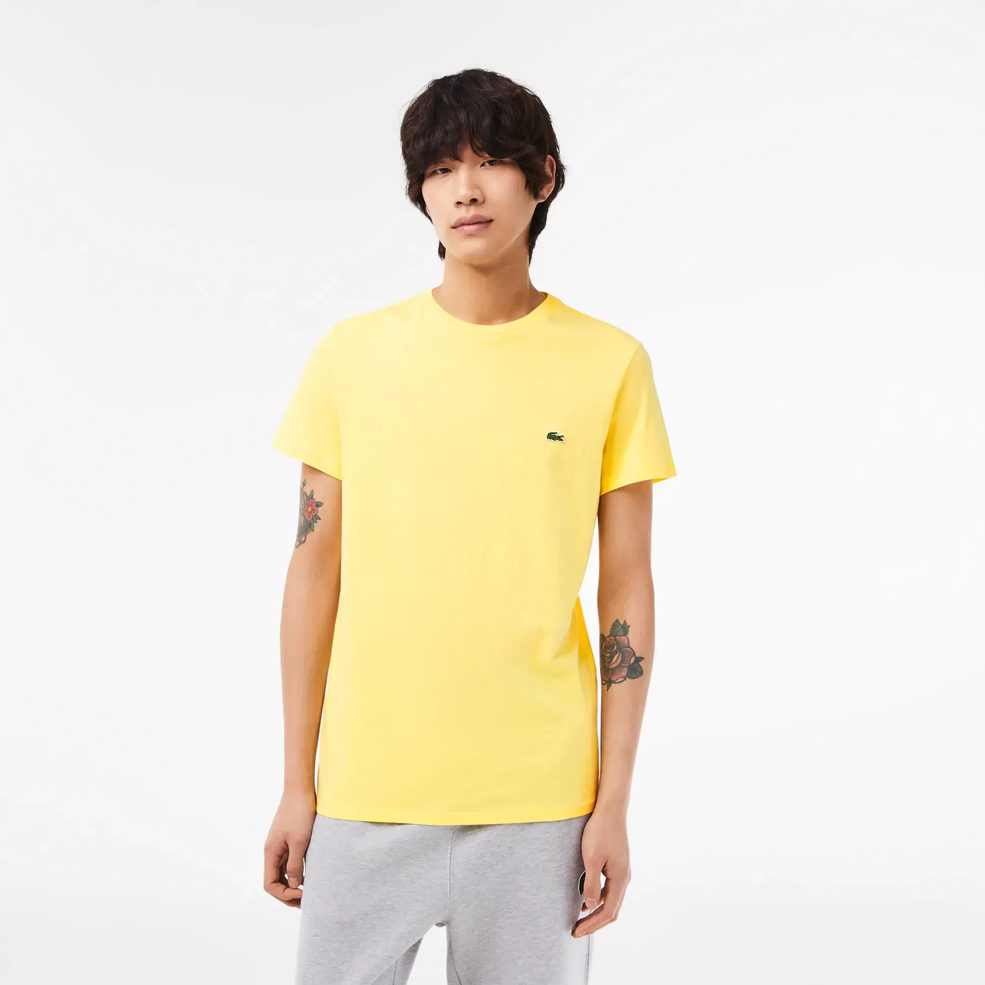 Lacoste Men's Crew Neck Pima Cotton Jersey T-Shirt. 1