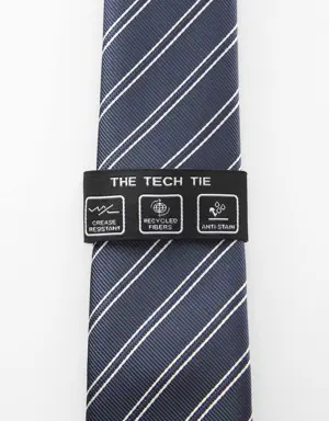 Stain-resistant striped tie