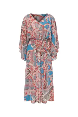 Roman Stella Printed Belt Detail Midi Dress. 1