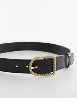 Braided belt with buckle