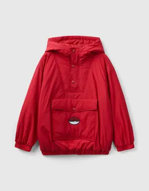 red jacket with pocket