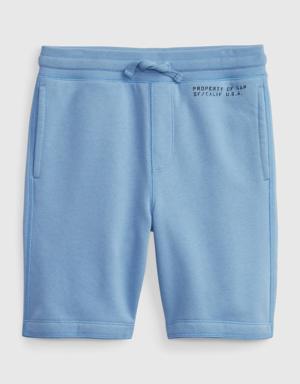 Kids Pull-On Fleece Shorts blue