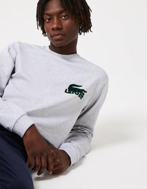 Sweatshirt d'intérieur en molleton de coton uni