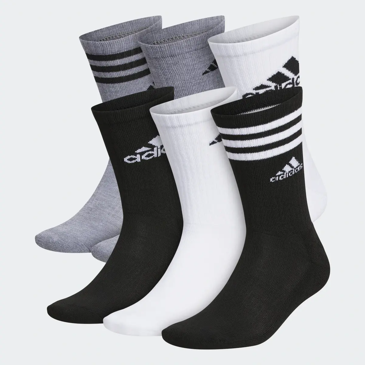 Adidas Cushioned Mixed Crew Socks 6 Pairs. 2