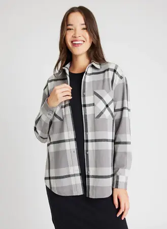 Kit And Ace Boyfriend Flannel Shirt. 1