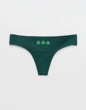 Superchill St. Paddy's Day Cotton Thong Underwear