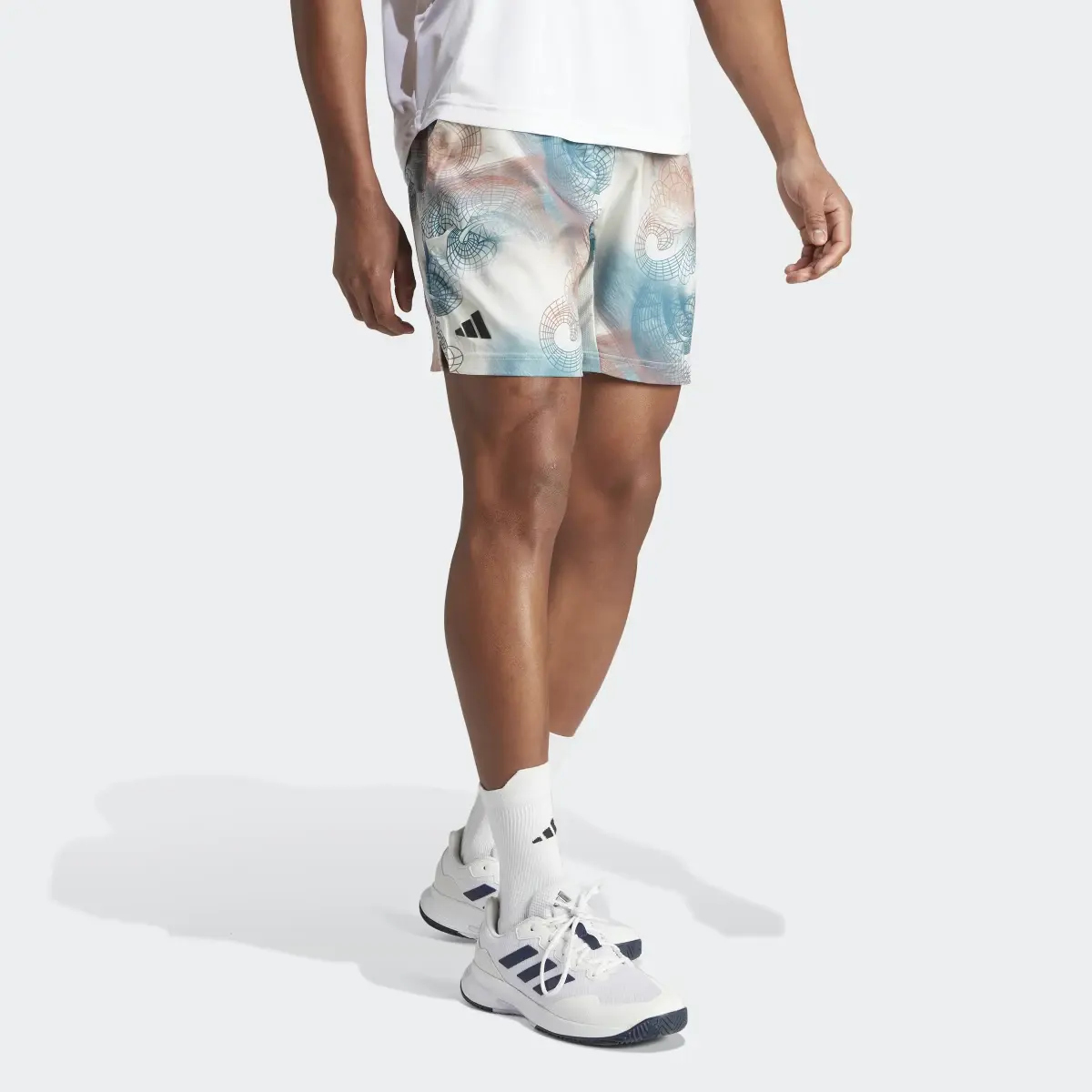 Adidas Tennis Printed AEROREADY Ergo Pro Shorts. 1