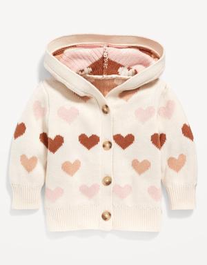 Hooded Button-Front Knit Cardigan for Baby multi