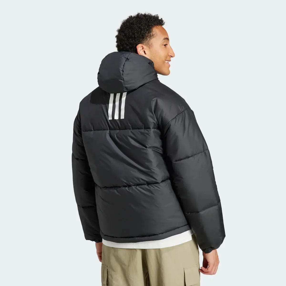 Adidas BSC 3-Stripes Puffy Hooded Jacket. 3