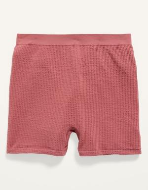 High-Waisted Seamless Waffle-Knit Boyshort Boxer Briefs for Women -- 2-inch inseam