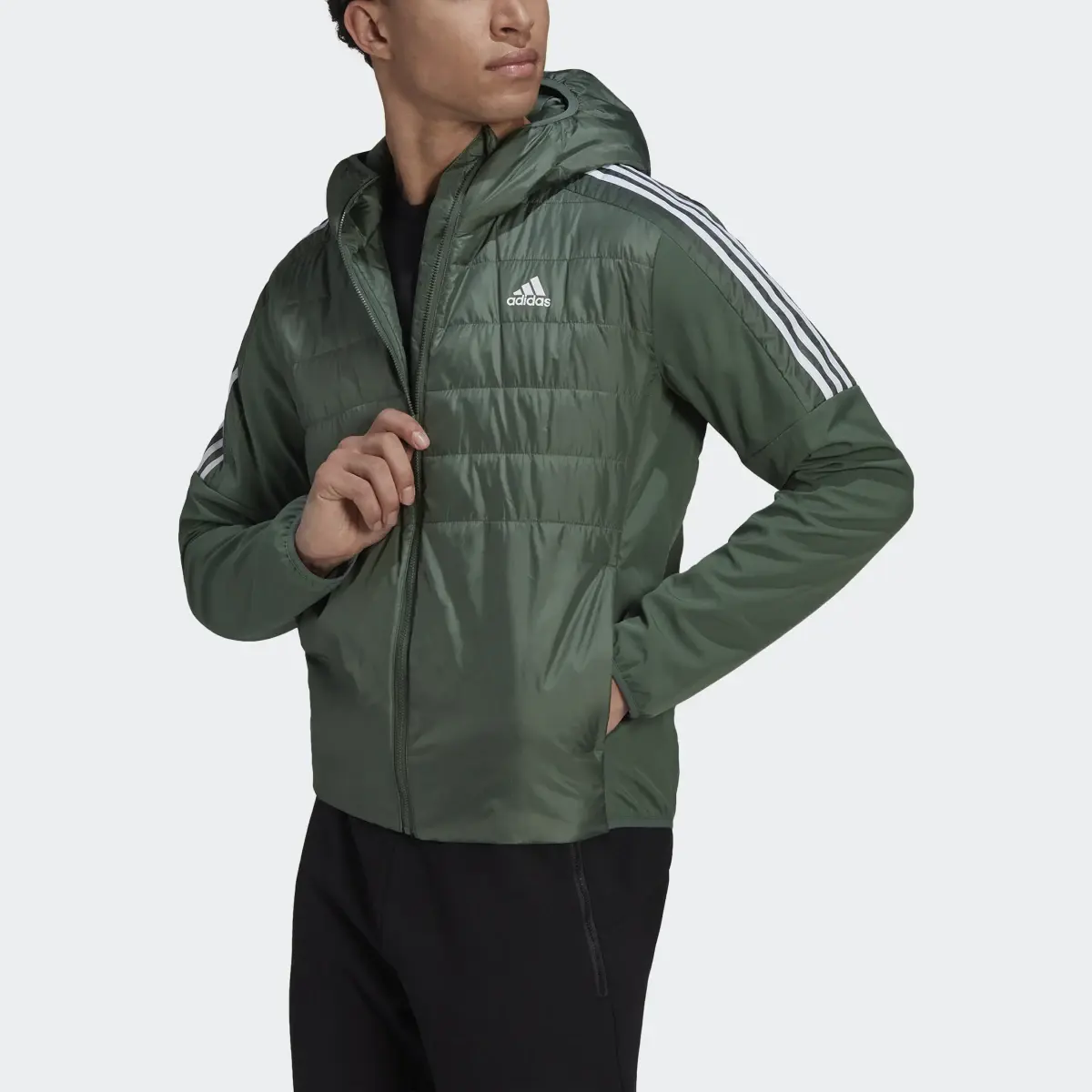 Adidas Casaco Hibrido com Capuz e Isolamento Essentials. 1