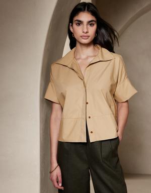 Laurel French-Cuff Shirt beige