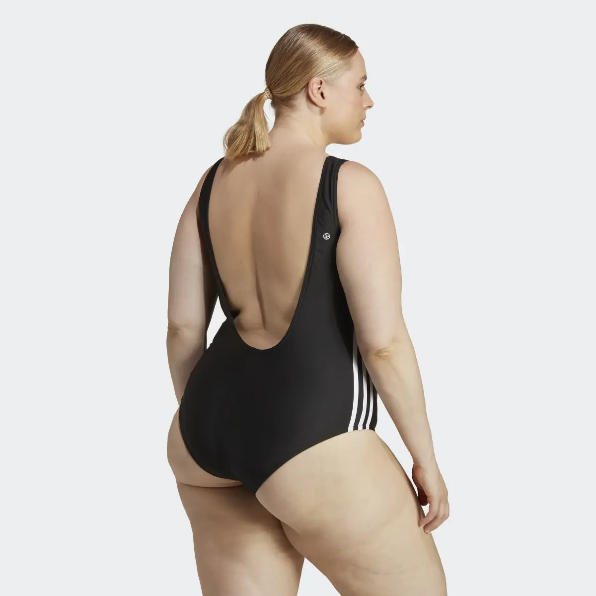 Adidas Adicolor 3-Stripes Swimsuit (Plus Size). 3